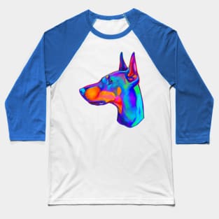 Doberman Pinscher in Colors Baseball T-Shirt